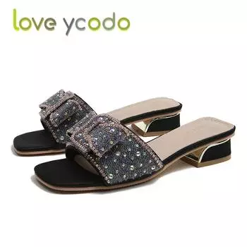 Женские летние модные тапочки с бантом и пайетками, удобные тапочки для девочек-студентов, большие размеры 33-43 43 чёрный