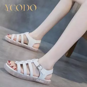 Женские летние модные удобные сандалии из натуральной кожи на нескользящей подошве 42