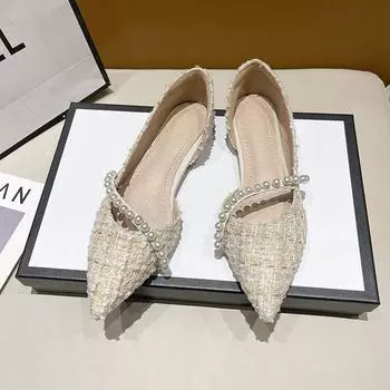 Женские летние мокасины, роскошные элегантные повседневные туфли для женщин, тренд 2024 года, удобные плоские низкие каблуки, женские сандалии для отдыха на открытом воздухе 35 бежевый