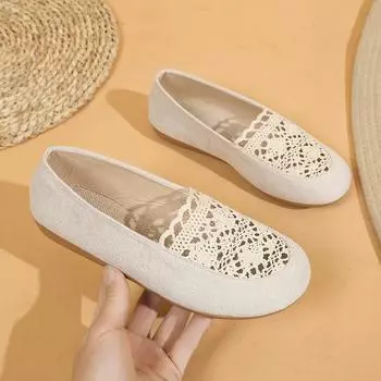 Женские летние мокасины женские роскошные повседневные женские трендовые туфли 2024 года удобные плоские туфли для улицы модные прогулочные туфли без застежек обувь 35 бежевый