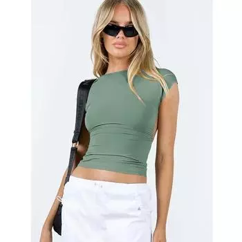 Женские летние наряды с открытой спиной, уличная одежда, облегающие футболки с круглым вырезом и короткими рукавами, дышащий укороченный топ, два способа ношения XS белый