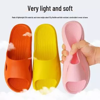 Женские летние нескользящие домашние тапочки и мужские сандалии для улицы с мягкой подошвой 42-43 чёрный