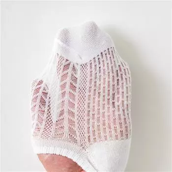 Женские летние нескользящие невидимые носки-лодочки с мелкой сеткой, дышащие, не показывающиеся на виду носки серый