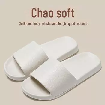 Женские летние нескользящие сандалии из ПВХ для ванной комнаты с толстой подошвой - подходят для мужчин на открытом воздухе Size 44-45 (runs small by 1-2 sizes) чёрный