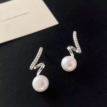 Женские летние нишевые корейские стильные легкие роскошные серьги, бусины, французский тренд