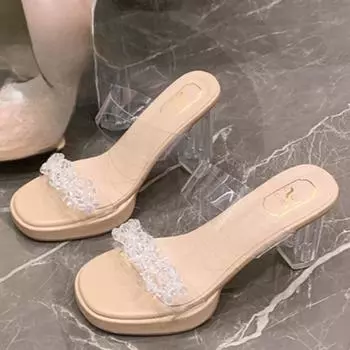 Женские летние новые модные дизайнерские сандалии с круглым носком для отдыха на открытом воздухе, удобные женские тапочки без застежек с неглубоким носком 36