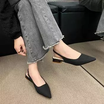 Женские летние новые модные дизайнерские сандалии с эластичным ремешком, женские уличные сексуальные туфли с острым носком для банкета и вечеринки на высоком каблуке Zapatilla Mujer 35 покинуть белый