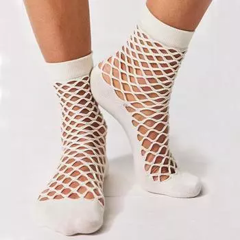 Женские Летние Новые Полые Дышащие Сетчатые Носки До Щиколотки Сетчатые Кружевные Носки-Сетка One Size