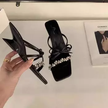 Женские летние новые стильные роскошные брендовые дизайнерские сексуальные женские босоножки с открытым носком для повседневного вечернего платья женские туфли на высоком каблуке 35 серебряный