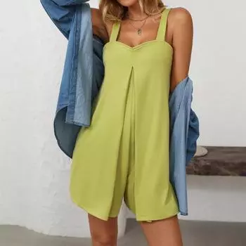 Женские летние новые свободные повседневные брюки модный уличный комбинезон на подтяжках S