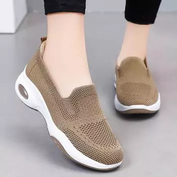 Женские летние новые туфли из тканого материала на толстой подошве, повседневные туфли из губки на одну ногу 36