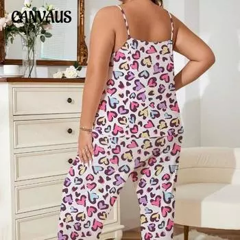 Женские летние пижамы с брюками-халтерами, сексуальный домашний костюм 1XL