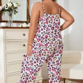 Женские летние пижамы с брюками-халтерами, сексуальный домашний костюм 1XL