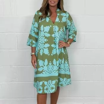 Женские летние платья без рукавов повседневные платья с V-образным вырезом нестандартные платья L зелёный