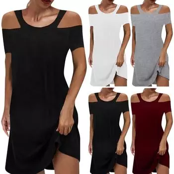 Женские летние платья для женщин 2022, однотонное повседневное платье без бретелек XL серый