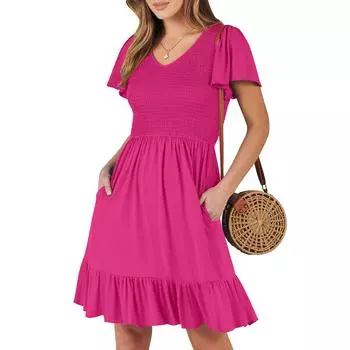 Женские летние платья Повседневный сарафан Свободные струящиеся платья-майки L