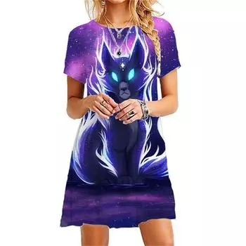 Женские летние платья с круглым вырезом, милое обтягивающее короткое сексуальное платье с мультяшным принтом, повседневное тонкое летнее женское платье до бедра, Vestidos M