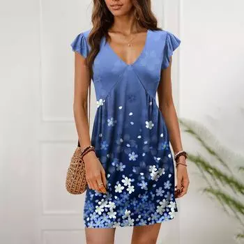 Женские летние платья, свободные сарафаны без рукавов с U-образным вырезом и карманами S