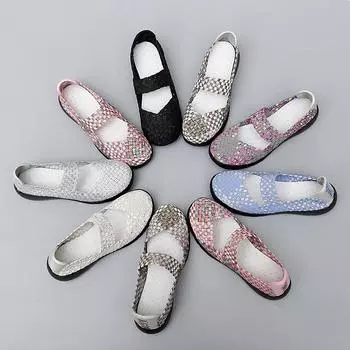 Женские летние босоножки, увеличивающие рост, пляжная обувь Mary Jane Braid, женские босоножки на толстой платформе с закрытым носком 35