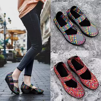 Женские летние пляжные сандалии с плетением, увеличивающие рост, женские туфли-лодочки Mary Jane на толстой подошве и платформе для отдыха 35 чёрный