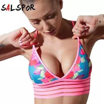 Женские летние подтяжки, бюстгальтеры, сетчатый дышащий укороченный топ с цветочным принтом