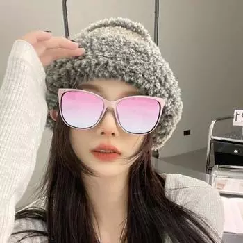 Женские летние поляризационные солнцезащитные очки с градиентом цвета, прозрачное зрение, блок линз от солнечного света, защита от ультрафиолетового света, отпуск, пляж, повседневная одежда, путешествия на открытом воздухе белый