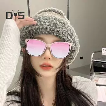 Женские летние поляризационные солнцезащитные очки с градиентом цвета, прозрачное зрение, блок линз от солнечного света, защита от ультрафиолетового света, отпуск, пляж, повседневная одежда, путешествия на открытом воздухе белый