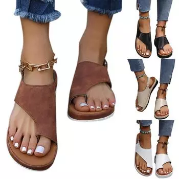 Женские летние полые сандалии на танкетке с пряжкой, повседневная обувь 38 чёрный