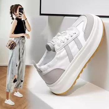 Женские летние повседневные кроссовки на массивной платформе, дышащие легкие прогулочные туфли, женские беговые кроссовки без шнуровки, низкие теннисные туфли 35 розовый