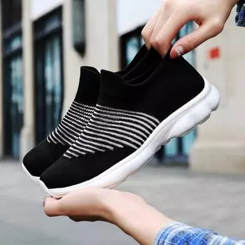 Женские летние повседневные кроссовки с плоской подошвой, легкие сетчатые мокасины для бега на открытом воздухе, дышащие теннисные туфли с мягкой подошвой 35 розовый