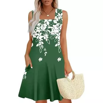 Женские летние повседневные лепестковые узкие полосатые плиссированные однотонные платья XXXL