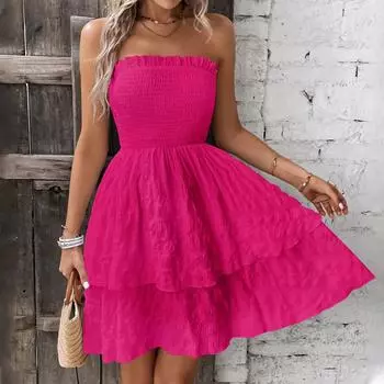 Женские летние повседневные однотонные платья-футляры с талией без рукавов XXL