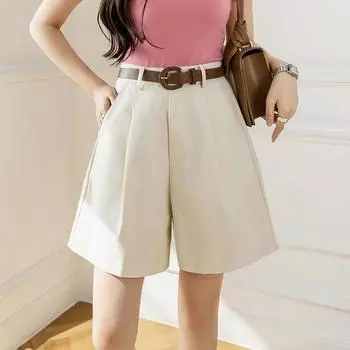 Женские летние повседневные рабочие брюки с высокой талией, свободные широкие брюки M хаки