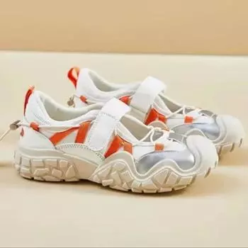 Женские летние повседневные сандалии с толстой подошвой для девочек, для студентов, для активного отдыха, винтажные нескользящие кроссовки для бега, модные сетчатые туфли для тенниса 36