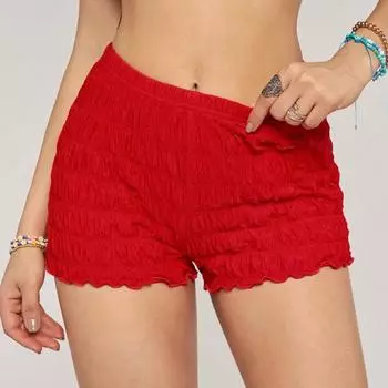 Женские летние повседневные шорты, модные праздничные шорты S красный