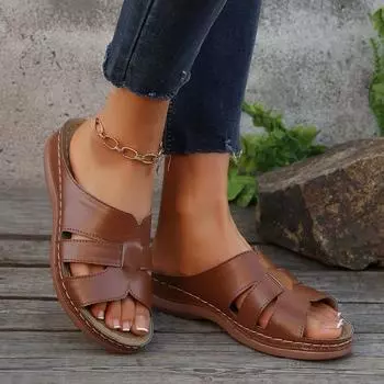 Женские летние повседневные тапочки, однотонные повседневные сандалии 36 чёрный