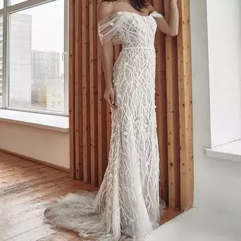 Женские летние праздничные облегающие платья с открытой спиной и бретелькой через шею с кружевом S белый