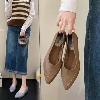 Женские летние сандалии для отдыха на открытом воздухе, модные сандалии с закрытым носком, нескользящая мягкая подошва для мам, повседневные женские туфли с неглубоким носком 35 чёрный