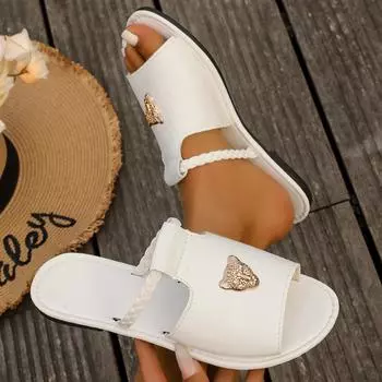 Женские летние сандалии Модные и универсальные тапочки с открытым носком 36 темно-коричневого