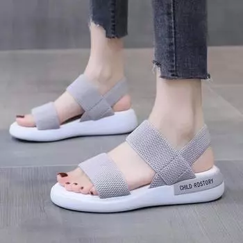 Женские летние сандалии на плоской подошве с закрытым носком, женские модные сандалии Romen на платформе, женские повседневные спортивные сандалии для улицы 40 розовый