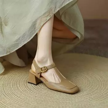 Женские летние сандалии Роскошные элегантные повседневные туфли из искусственной кожи для женщин 2024 года Удобные босоножки на танкетке 35 коричневый