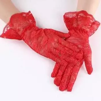 Женские летние сексуальные большие кружевные перчатки для невесты, солнцезащитные и солнцезащитные перчатки белый