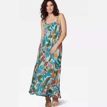 Женские летние сексуальные платья с открытой спиной и принтами для похудения S зелёный