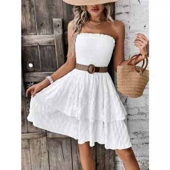 Женские летние сексуальные тонкие повседневные праздничные платья-футляры S белый