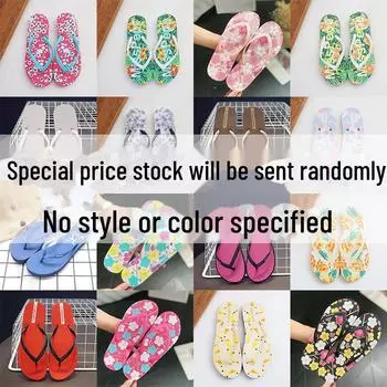 Женские летние шлепанцы с толстой нескользящей подошвой 2025 года: Стильные пляжные и уличные сандалии Size 38-39 (Fits 37-38)