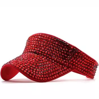 Женские летние шляпы пустые солнцезащитные кепки козырьки Diamond Girls Outdoor Street Hip Hop Beach женские повседневные регулируемые 56-58CM