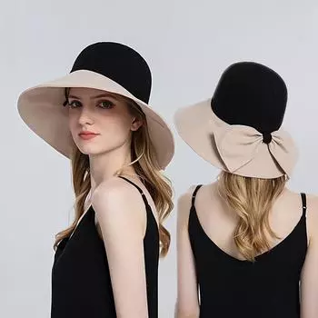 Женские летние соломенные шляпы с широкими полями, ажурная панама для женщин, пляжная шляпа с козырьком и бантом, защита от ультрафиолета, складная шляпа от солнца