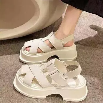 Женские летние свадебные босоножки на большом каблуке 35 чёрный