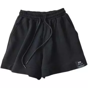 Женские летние свободные спортивные шорты в корейском стиле для ношения на открытом воздухе - с высокой талией, широкие штанины, утягивающие, идеально подходят для бега и повседневной носки. M серый