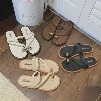 Женские летние тапочки Fairy Style на плоской подошве с нескользящей подошвой и мягкой подошвой 2024 года 38 (Runs Small)